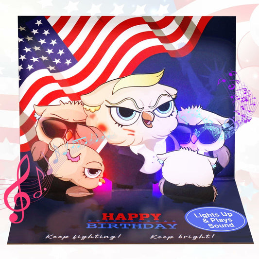 Yinqing 3D Pop Up Birthday Card with Light and Music Multicolor