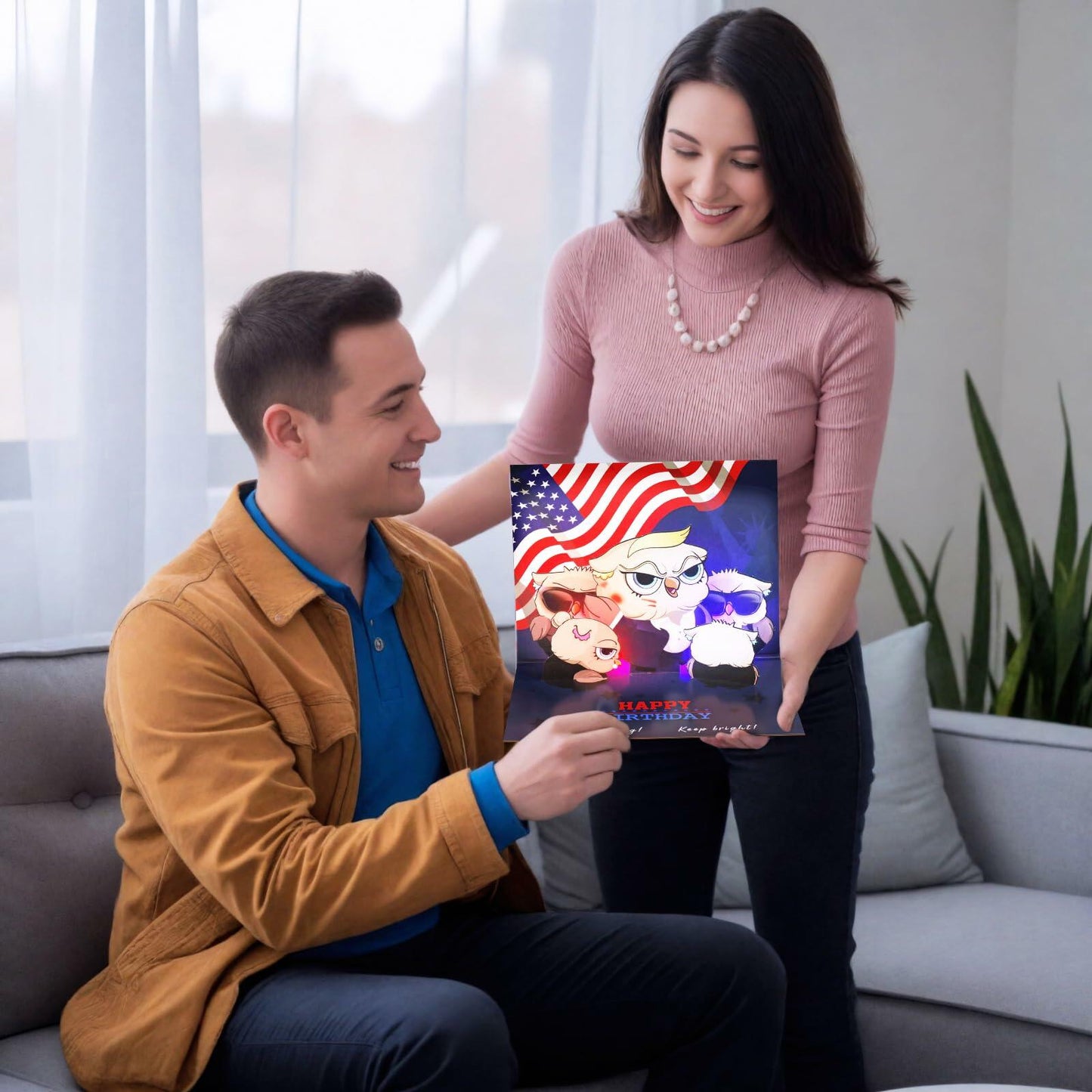 Yinqing 3D Pop Up Birthday Card with Light and Music Multicolor