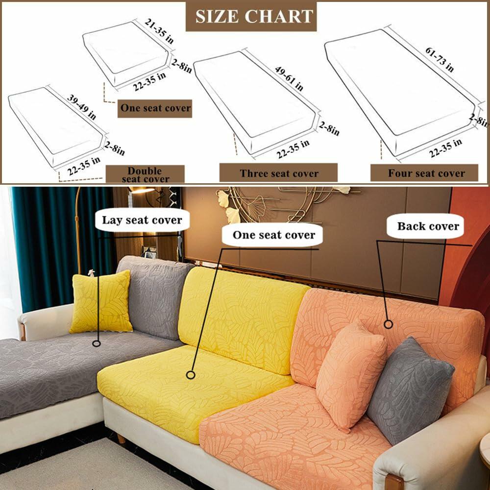 Jejiakell Universal Wear-Resistant Sofa Cover 360° Elastic Anti-Slip Grey