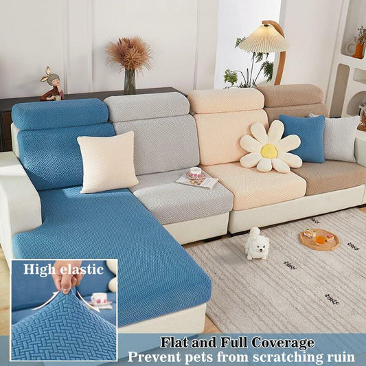 Jejiakell Universal Wear-Resistant Sofa Cover 360° Elastic Anti-Slip Grey