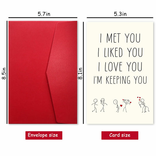 Funny Anniversary Card Romantic Birthday Valentines Day Card for Couples