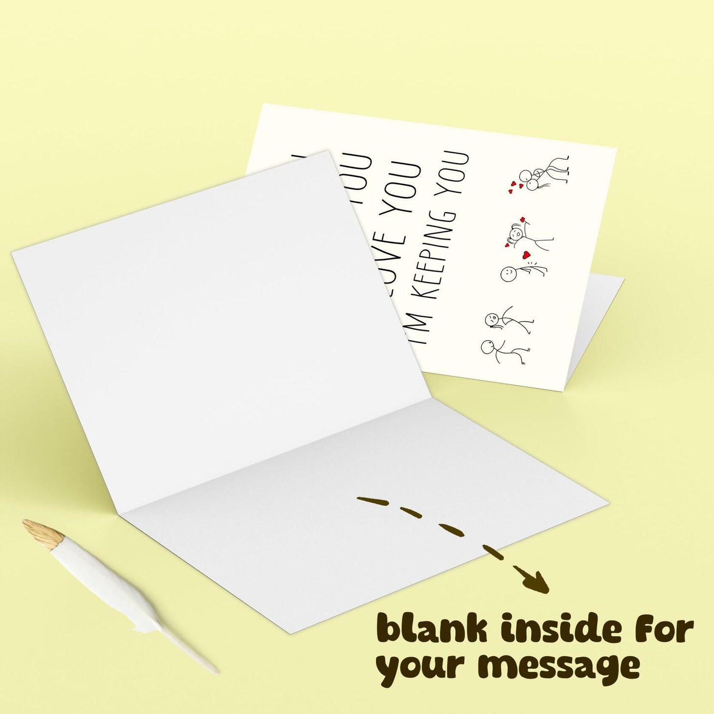 Funny Anniversary Card Romantic Birthday Valentines Day Card for Couples