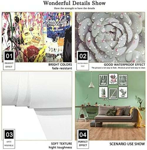 Admmixoo Be Positive Vintage Hippie Flower Wall Art 8x10 H Style Unframed