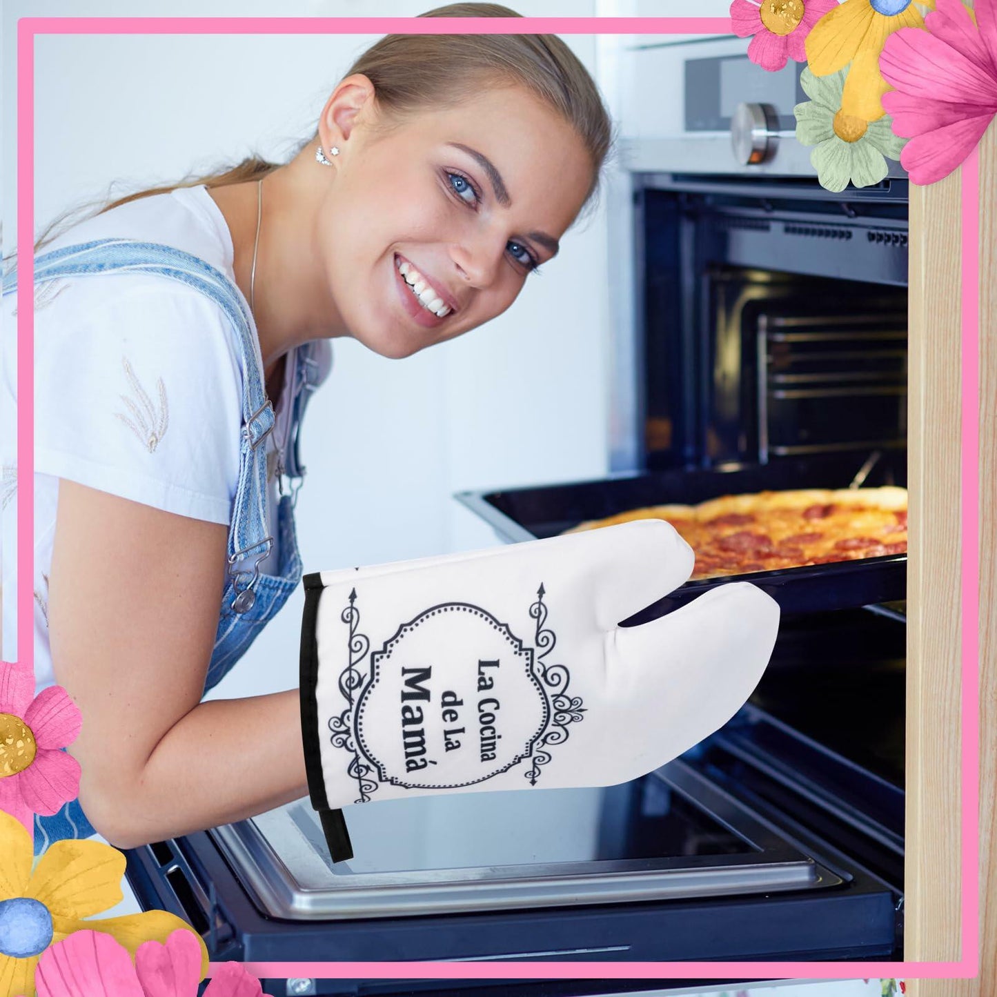 Teenyyou Kitchen Set 5 Pcs Dish Towels Oven Pads Pot Holder Oven Mitt