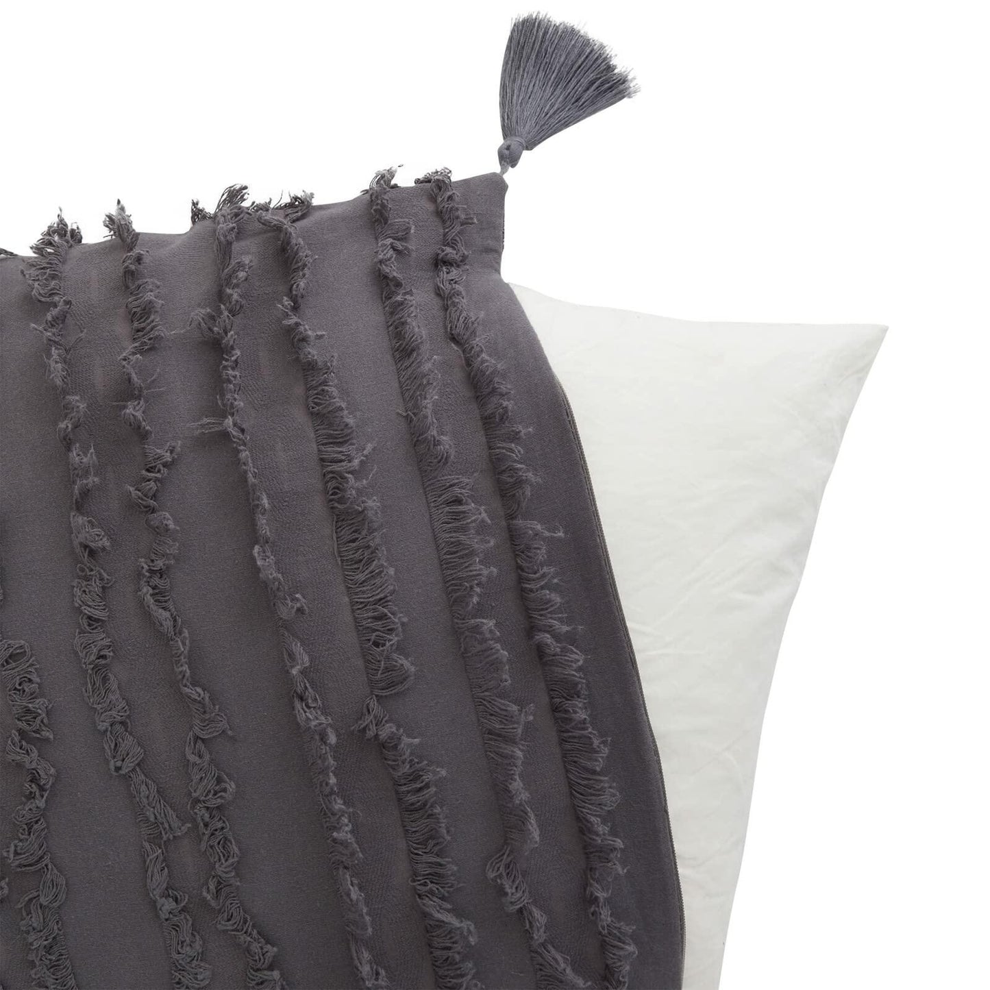 Farmlyn Creek Striped Grey Throw Pillow Covers 20x20 2 Pack