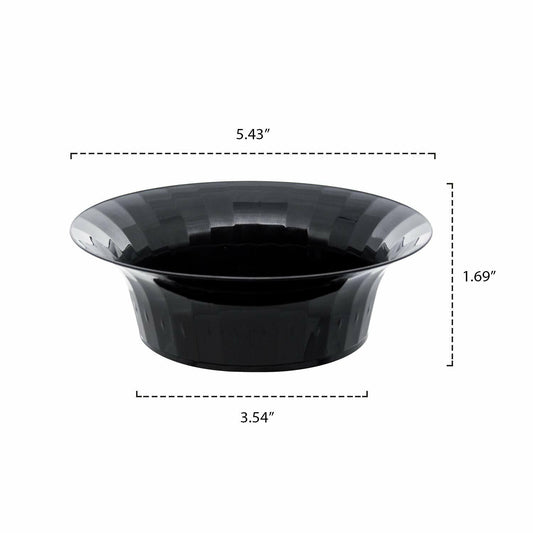 Party Essentials Deluxe Plastic Salad Bowls 10oz Black 20 Count