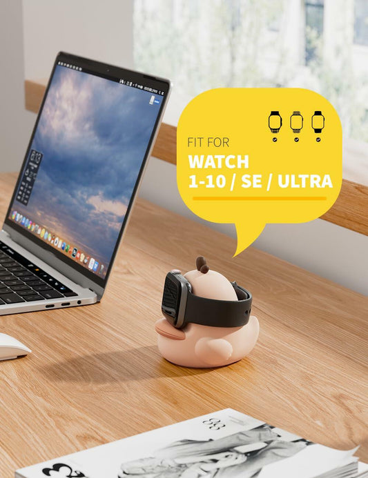 ELETIUO Apple Watch Charger Stand Compatible Series 49-38mm Pink Dock