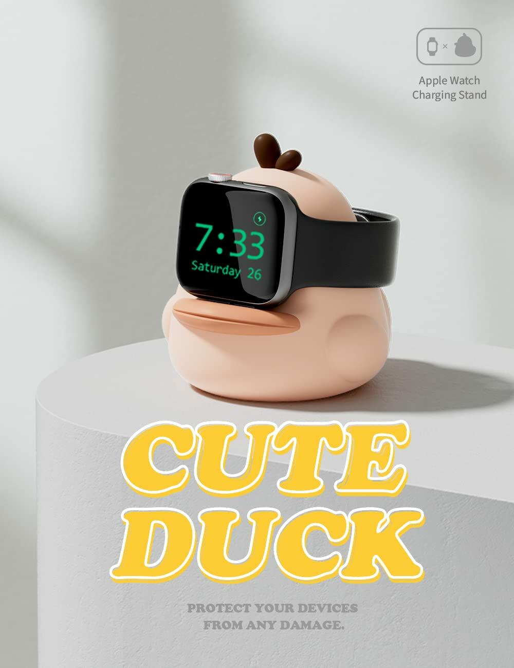 ELETIUO Apple Watch Charger Stand Compatible Series 49-38mm Pink Dock