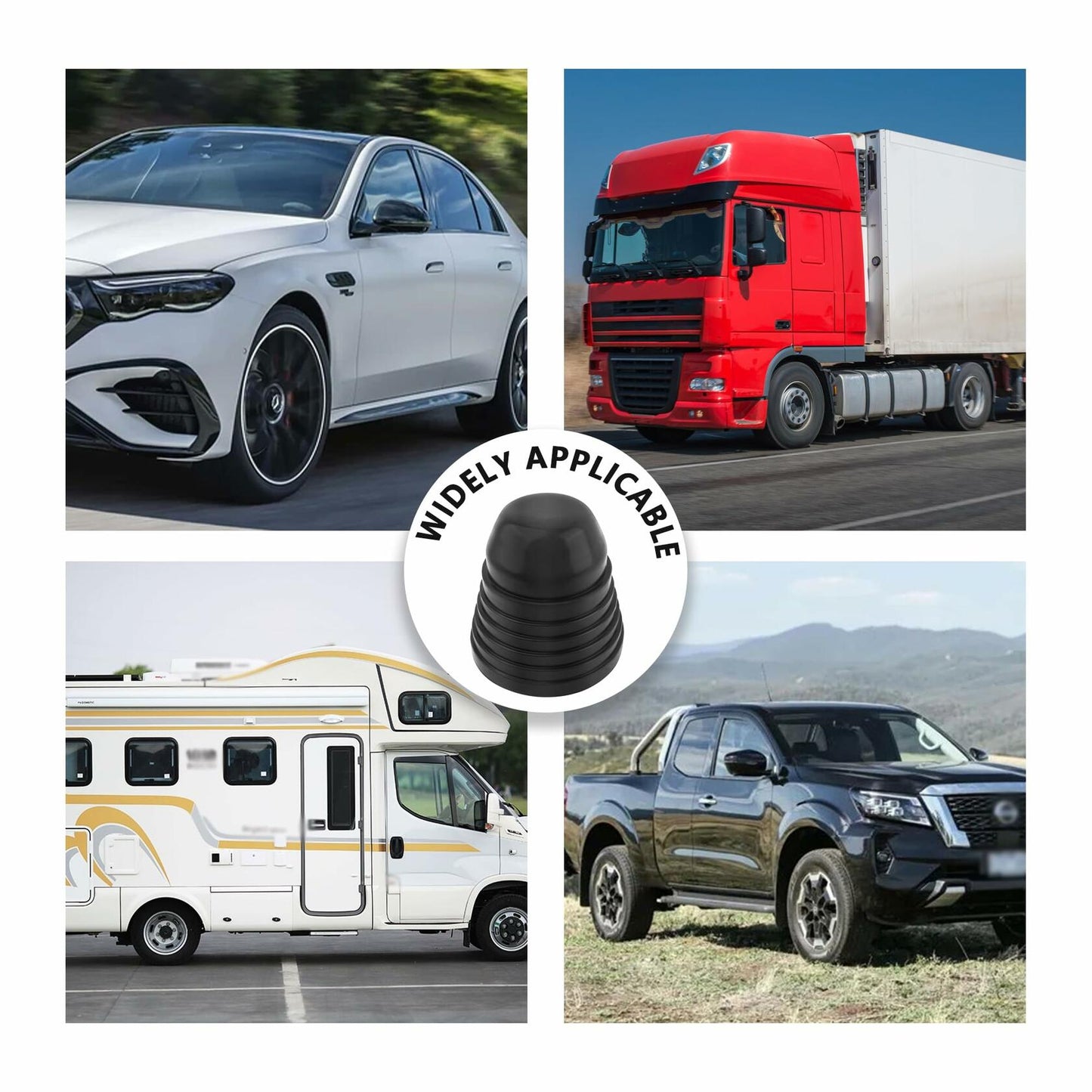 Universal Car Headlight Dust Cover Rubber Cap 2PCS 2.16-3.74 Inch