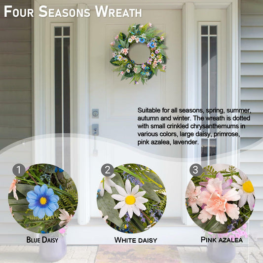 20" Eucalyptus Front Door Wreath Green All Seasons Porch Window Decor