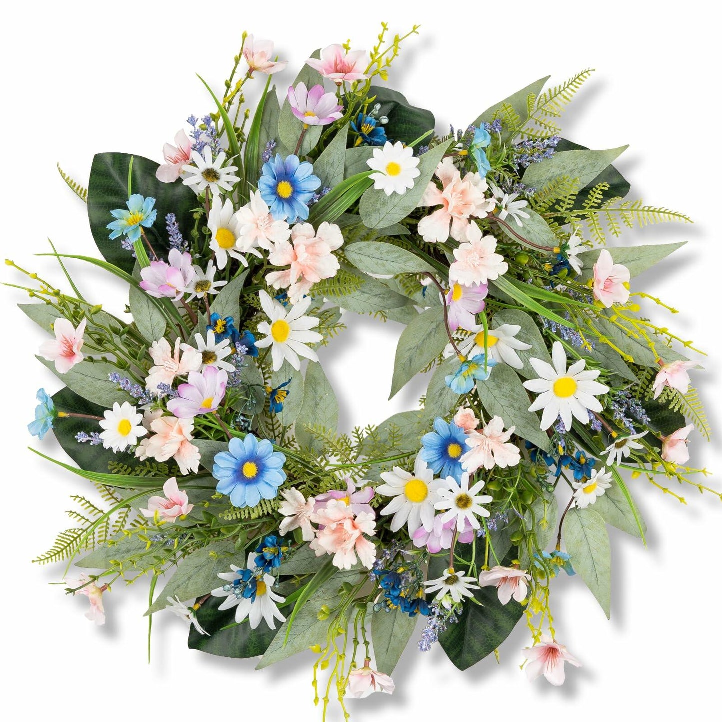 20" Eucalyptus Front Door Wreath Green All Seasons Porch Window Decor