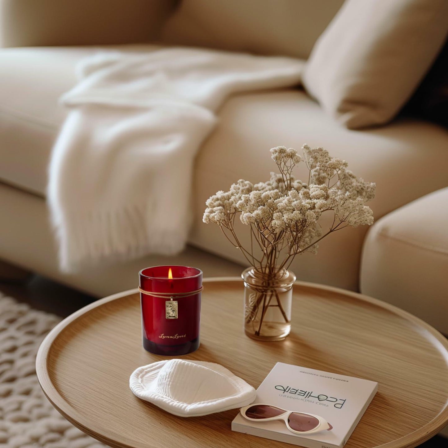 LunaLoved Tarot The Empress Rose Oud Soy Candle 230g Mood-Boosting