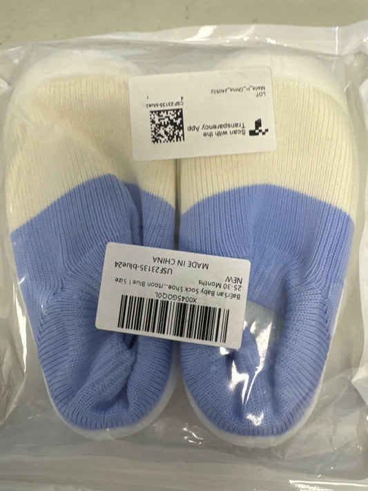 BaErSan Baby Mesh Breathable First Walking Shoes Blue Size 25-30 Months