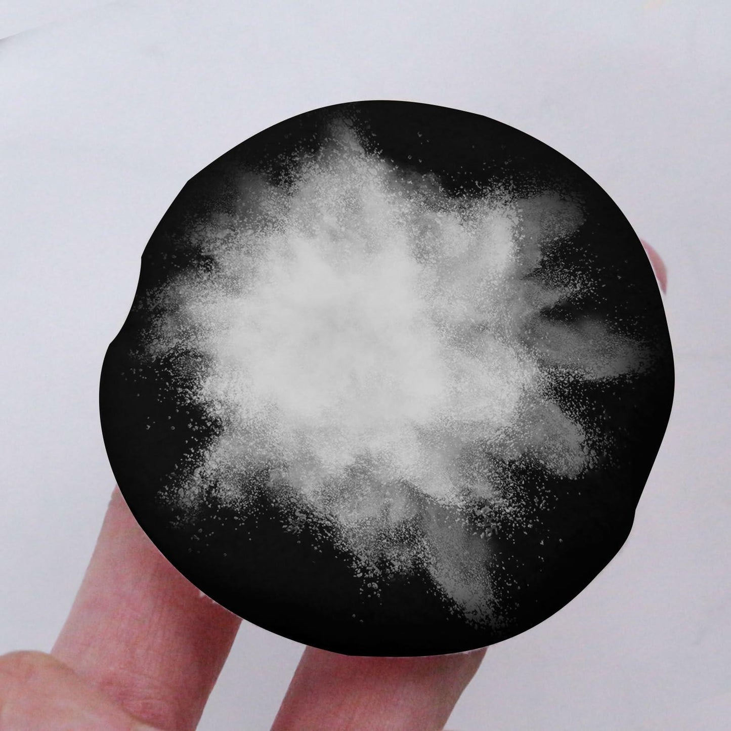 Flytianmy 9Pcs 2.16" Round Face Makeup Powder Puffs Black Nude Pink