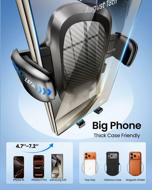 REEVAA Military-Grade Car Phone Holder Ultra Stable Sturdy Black