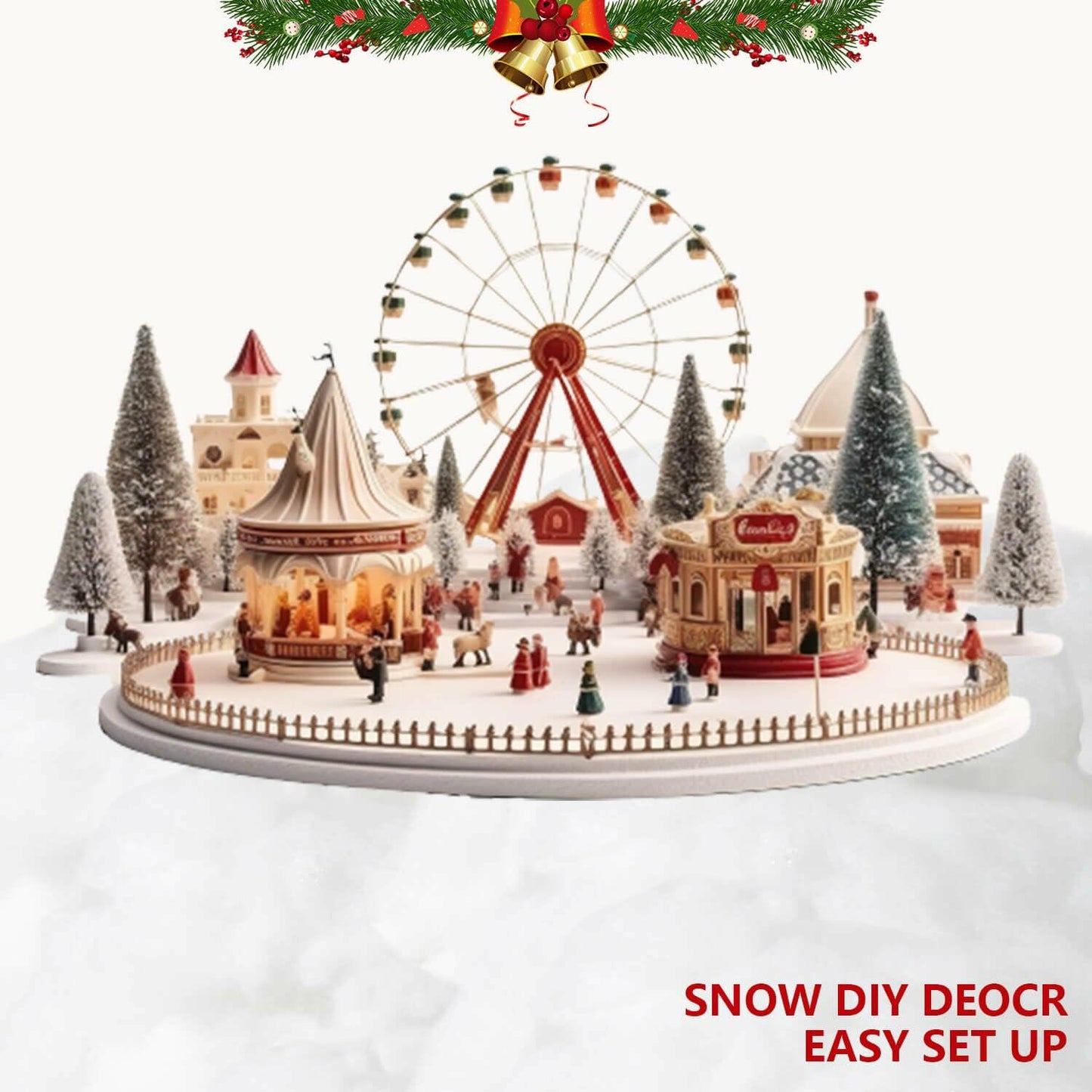 Fake Snow Christmas Décor Indoor 0.9LB Fluffy Cotton-Like White Snow