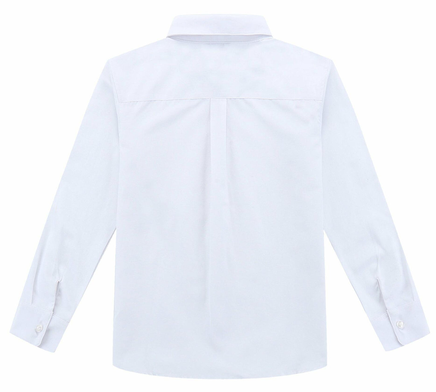 Bienzoe Boys Long Sleeve Button Down Shirt White Size 14