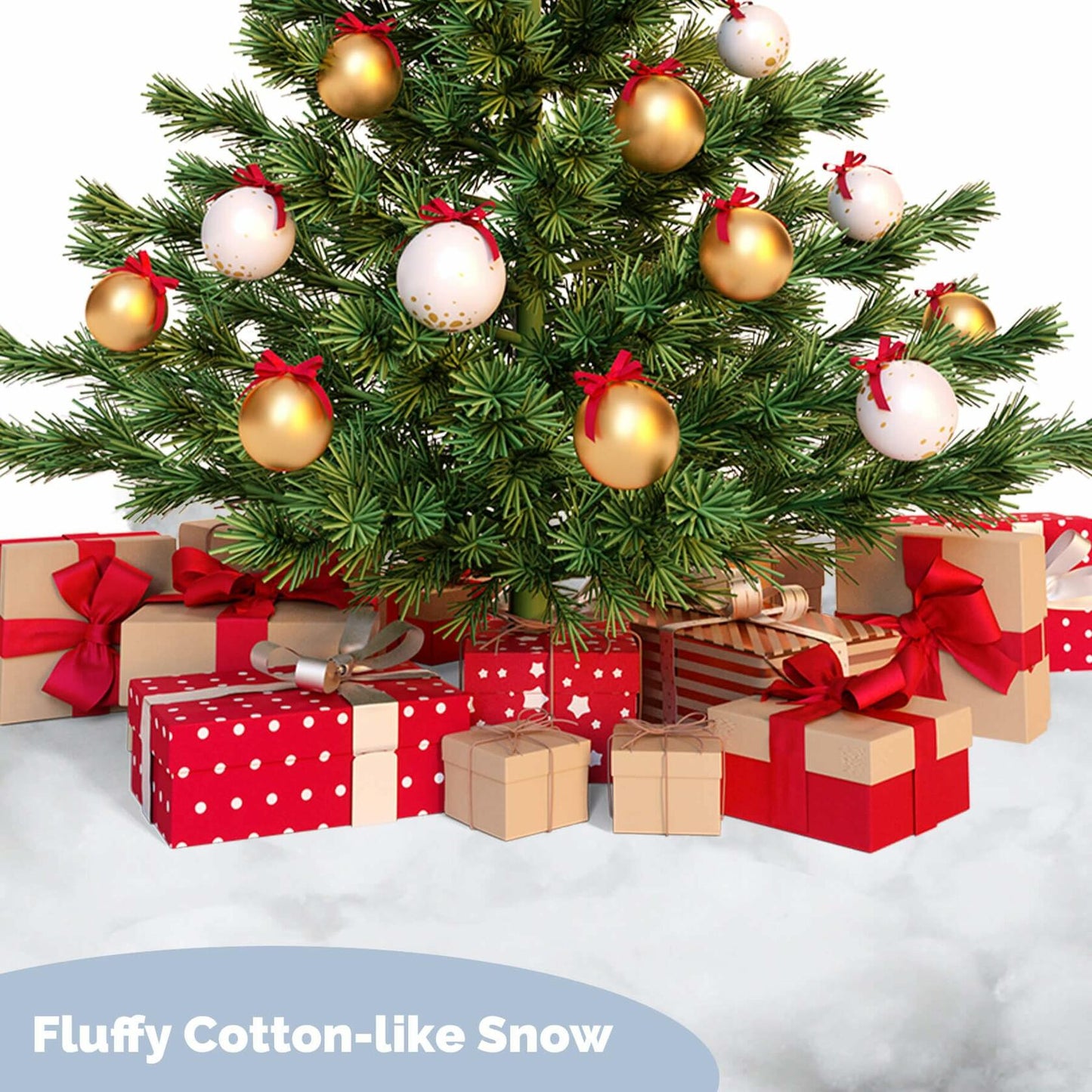 Fake Snow Christmas Décor Indoor 0.9LB Fluffy Cotton-Like White Snow