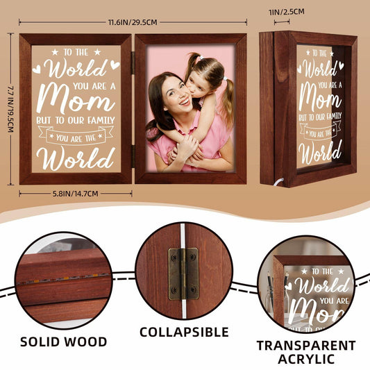 Mom Gifts 5x7 Picture Frame Night Light Table Lamp Warm Words