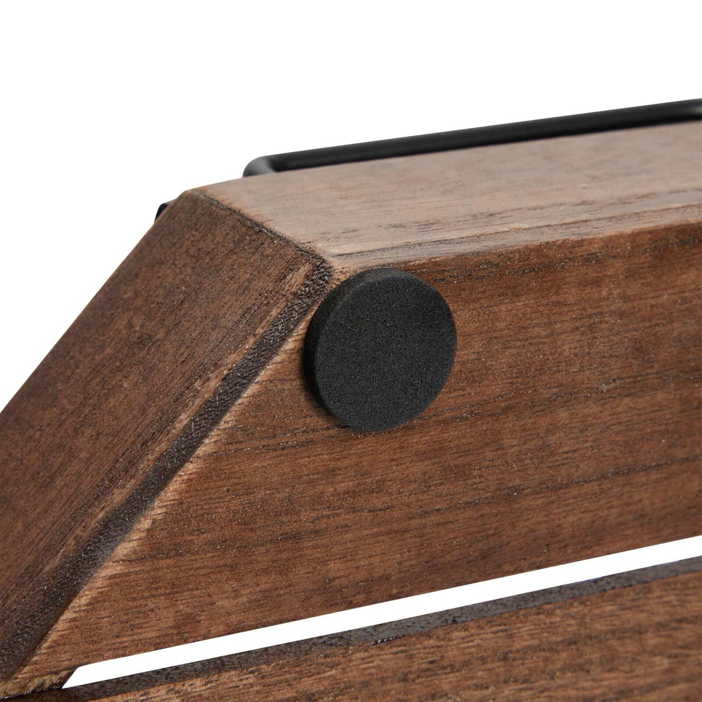 Farmlyn Creek Rustic Wooden Serving Tray Metal Handles 11.75x11.75x2.75in