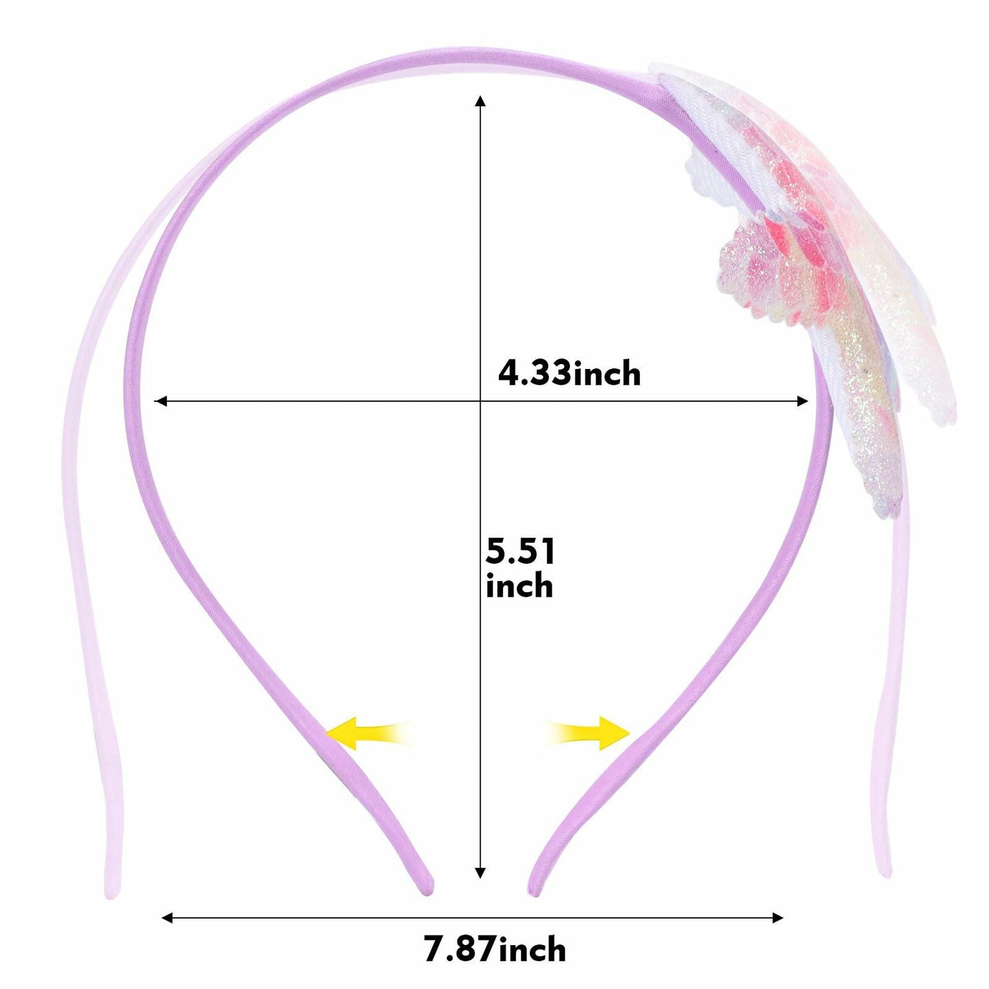 Geosoo Starfish Laser Mermaid Hair Band Lavender Glitter Hair Accessory
