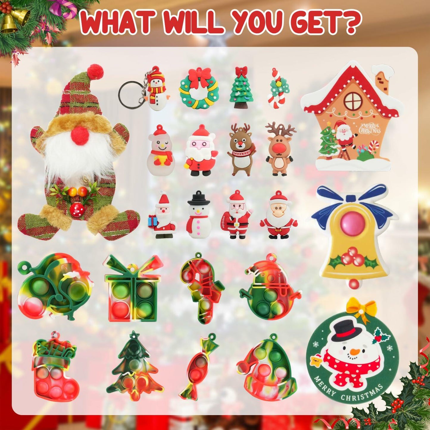 BUSY DINOS Advent Calendar 2024 Christmas Countdown 24 Days Tree Pendant