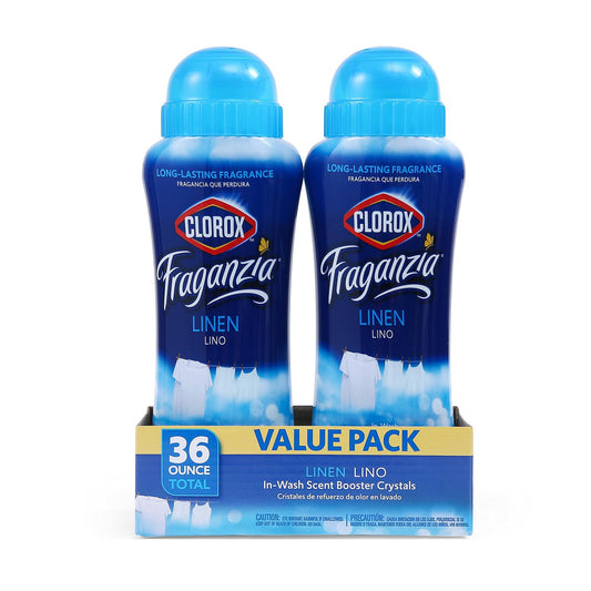 Clorox Fraganzia Laundry Scent Booster Crystals Linen Scent 18oz 2 Pack