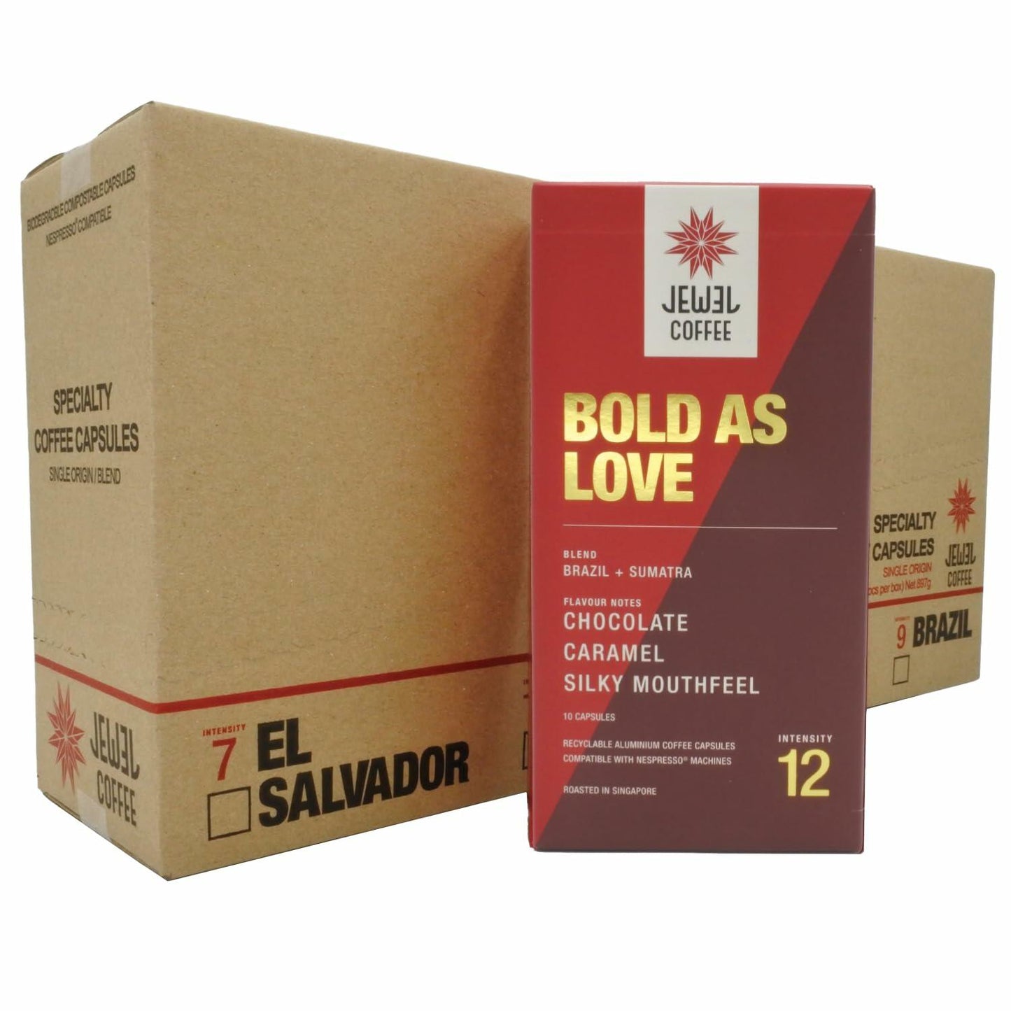 Jewel Coffee Bold As Love Blend Arabica Pods Intensity 12 Medium Roast 100ct
