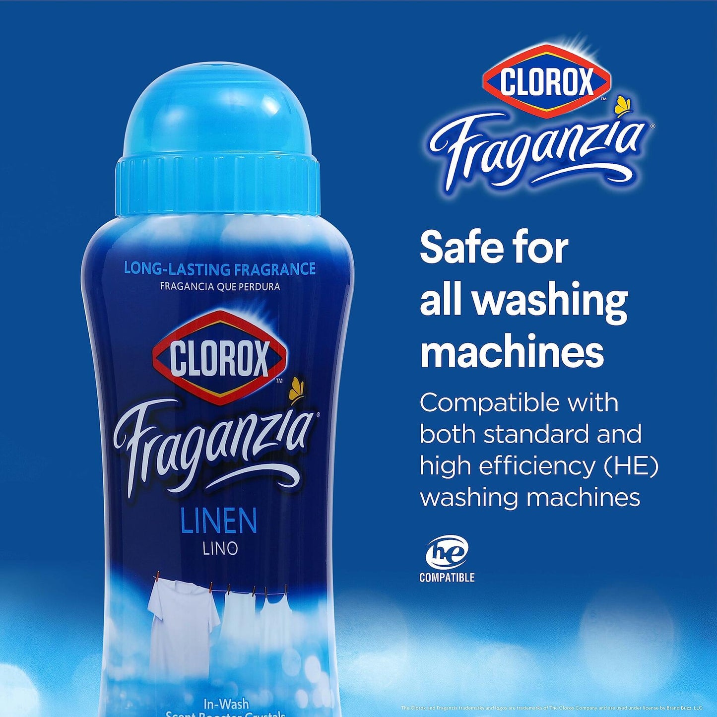 Clorox Fraganzia Laundry Scent Booster Crystals Linen Scent 18oz 2 Pack