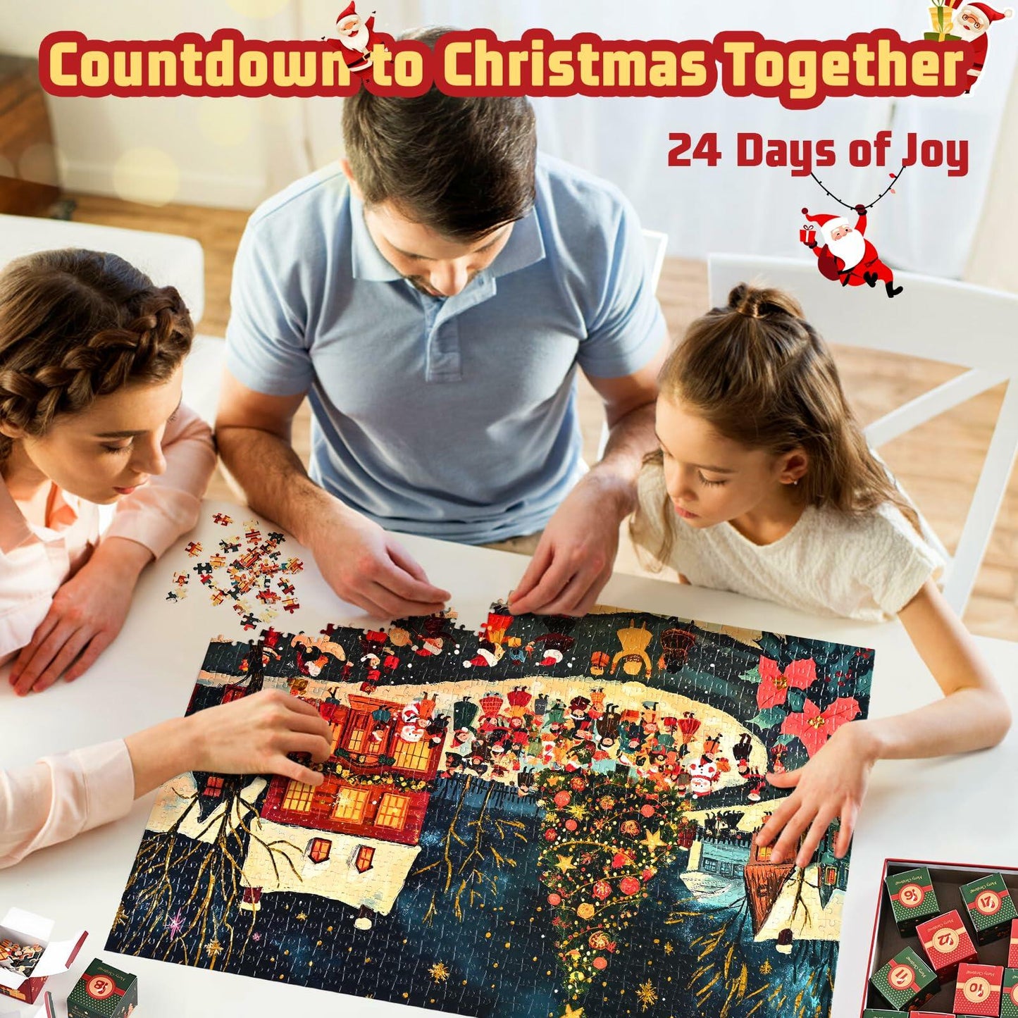 Cabtnca Puzzle Advent Calendar 2024 Christmas Countdown 1008 Pieces