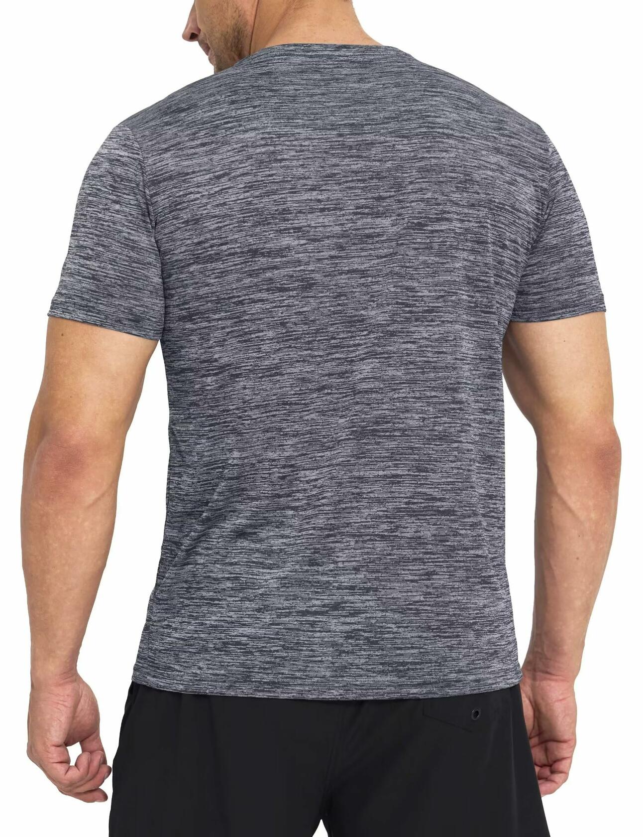 Men's Hiking Performance Fitness Workout Shirt Dark Grey Size L