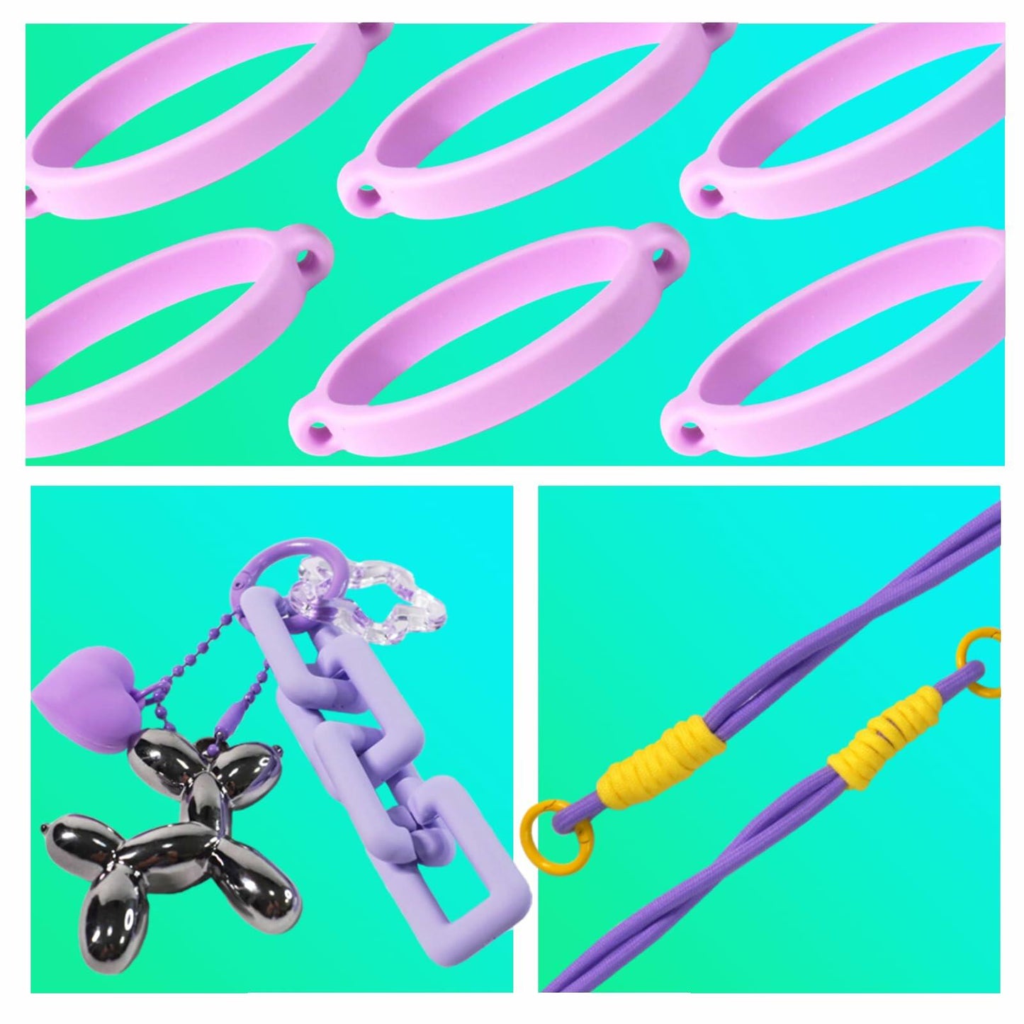 Stanley Cup Accessories Set Silicone Boot Handle Strap Straw Cover Charms
