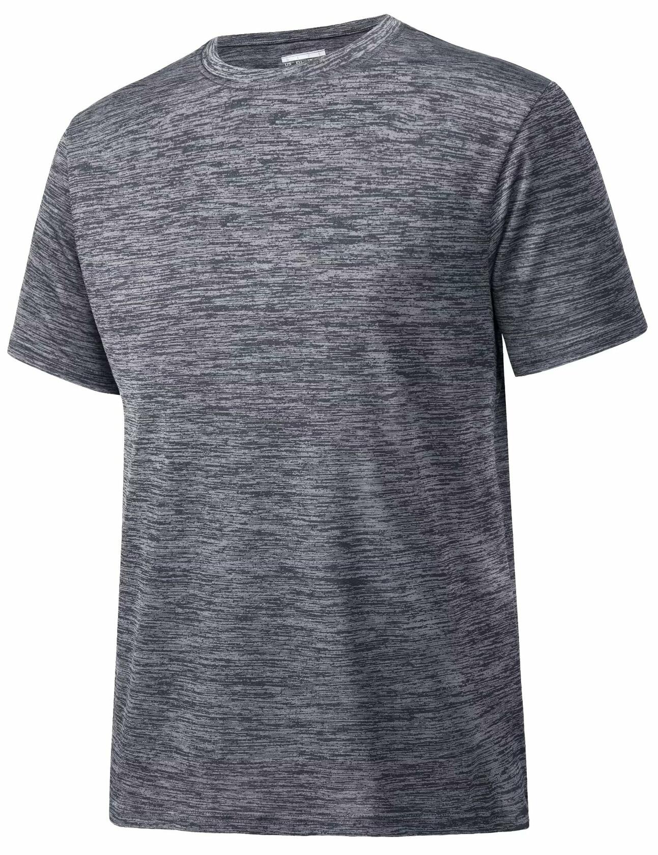 Men's Hiking Performance Fitness Workout Shirt Dark Grey Size L