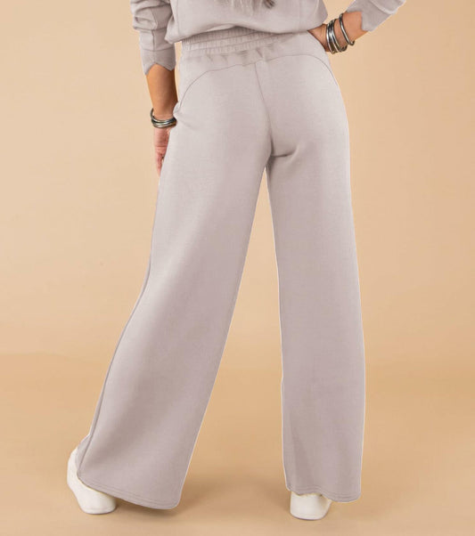 ELLENWELL Air Essentials Wide Leg High Waist Sweatpants LightKhaki XL