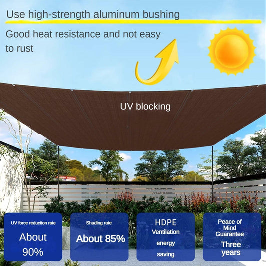 Demoul Shade Sail Rectangle Canopy 185GSM UV Block Wheat 9.84'x9.84'