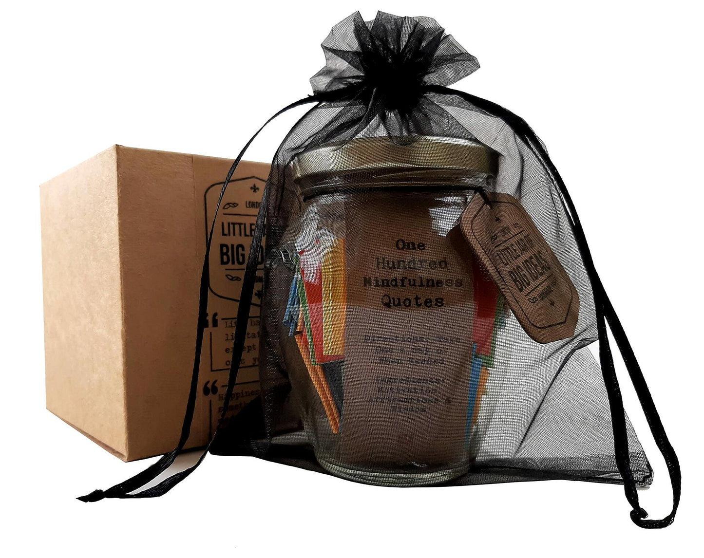 Mindfulness Gift 100 Quotes in a Jar Meditation Awareness Reflection