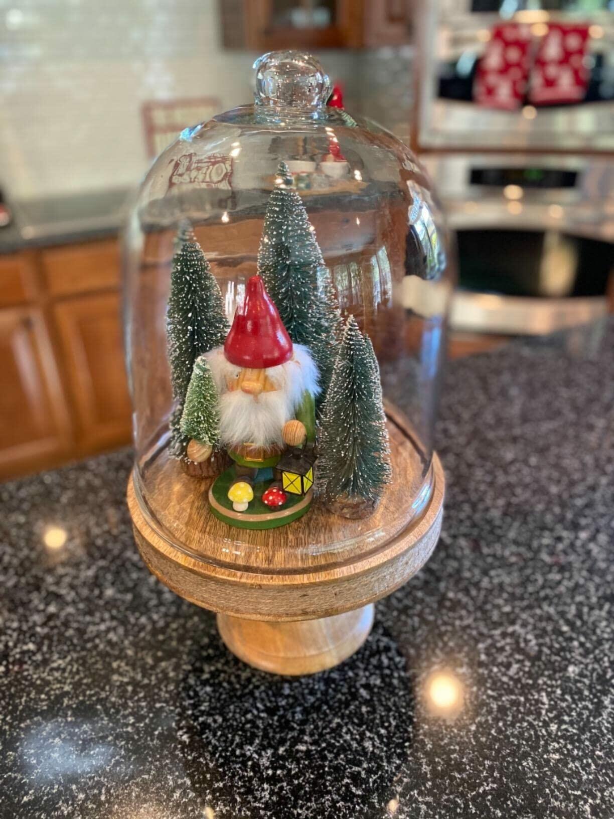 Bottle Brush Trees Mini Green Flocked Sisal Christmas Decor Tabletop