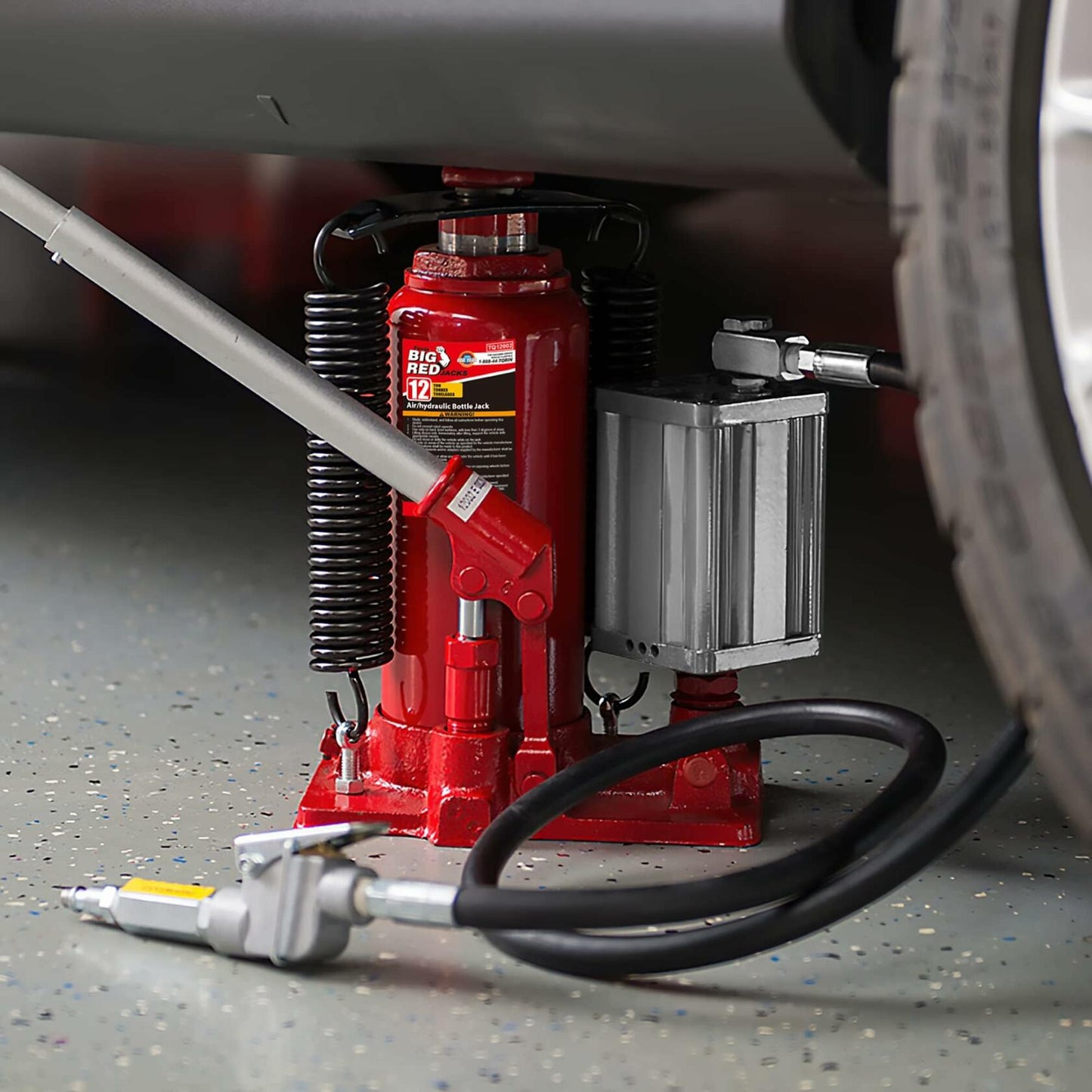 BIG RED Torin Hydraulic Stubby Low Profile Bottle Jack 12 Ton Red