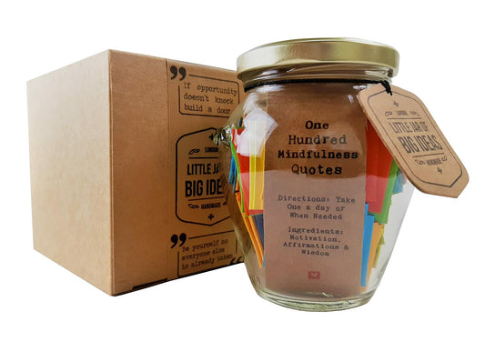 Mindfulness Gift 100 Quotes in a Jar Meditation Awareness Reflection