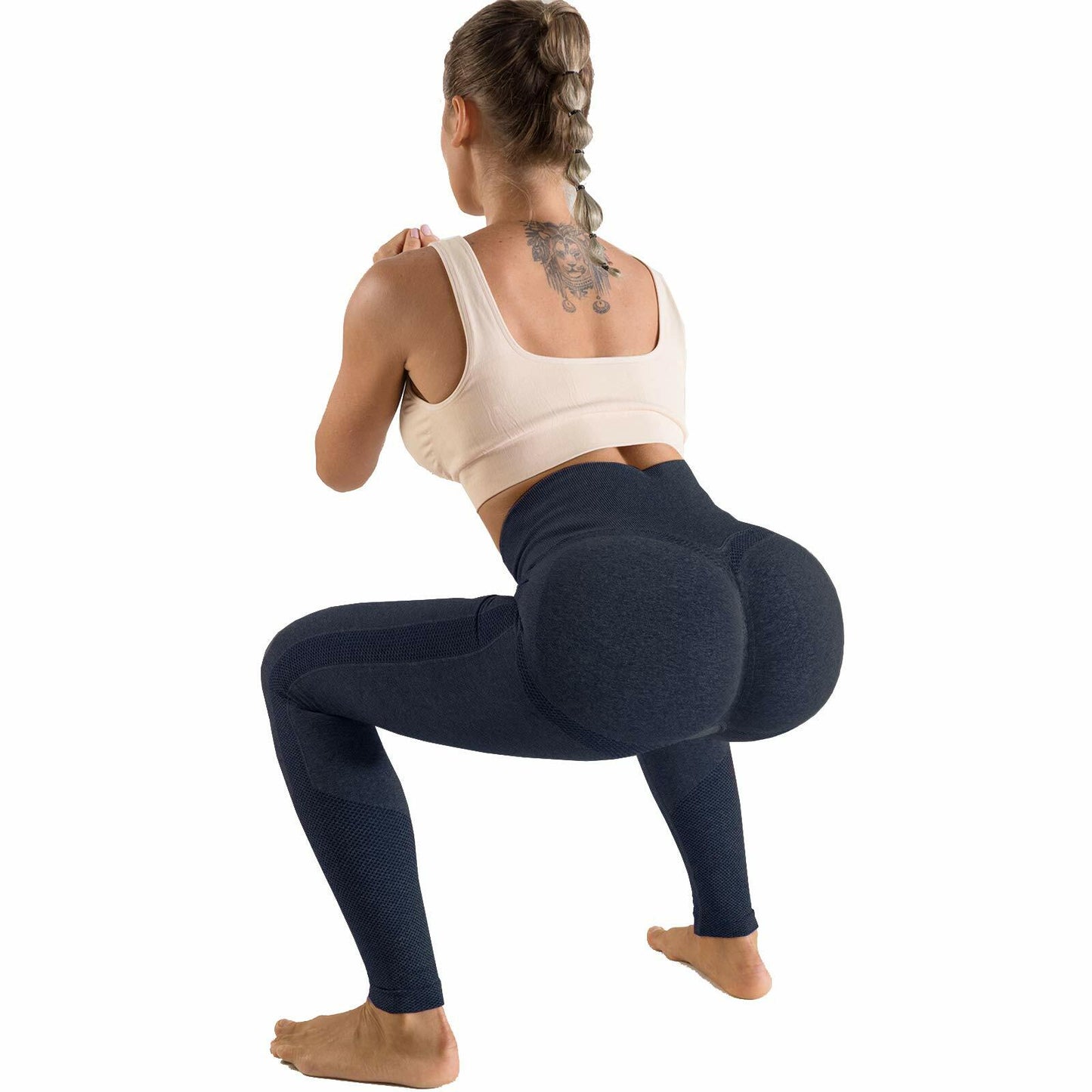 OUDOTA Workout Leggings Women High Waist Tummy Control Green Size M