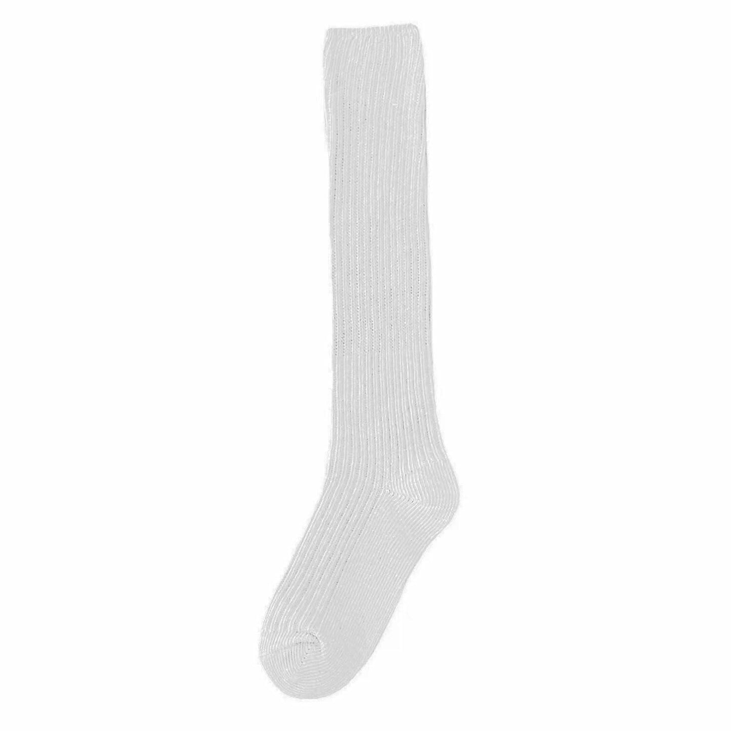 EASYLONGJEE Women Slouch Socks Knee High White 3 Pairs Size 6-11