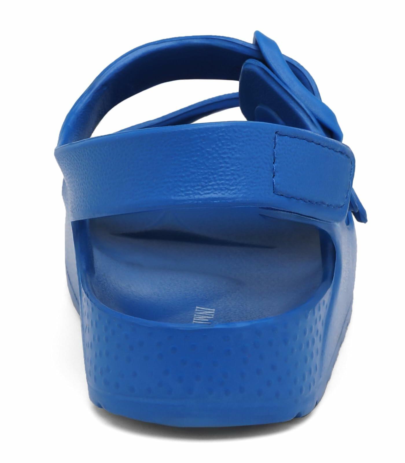 INMINPIN Toddler Buckle Sandals Comfort Open Toe Adjustable Strap Blue Size 5