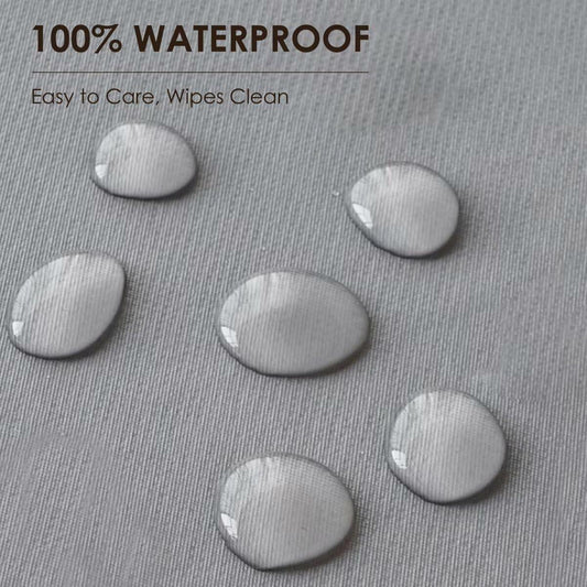 Aironment 100% Waterproof PVC Tablecloth Vinyl Rectangle 54x78 Light Grey