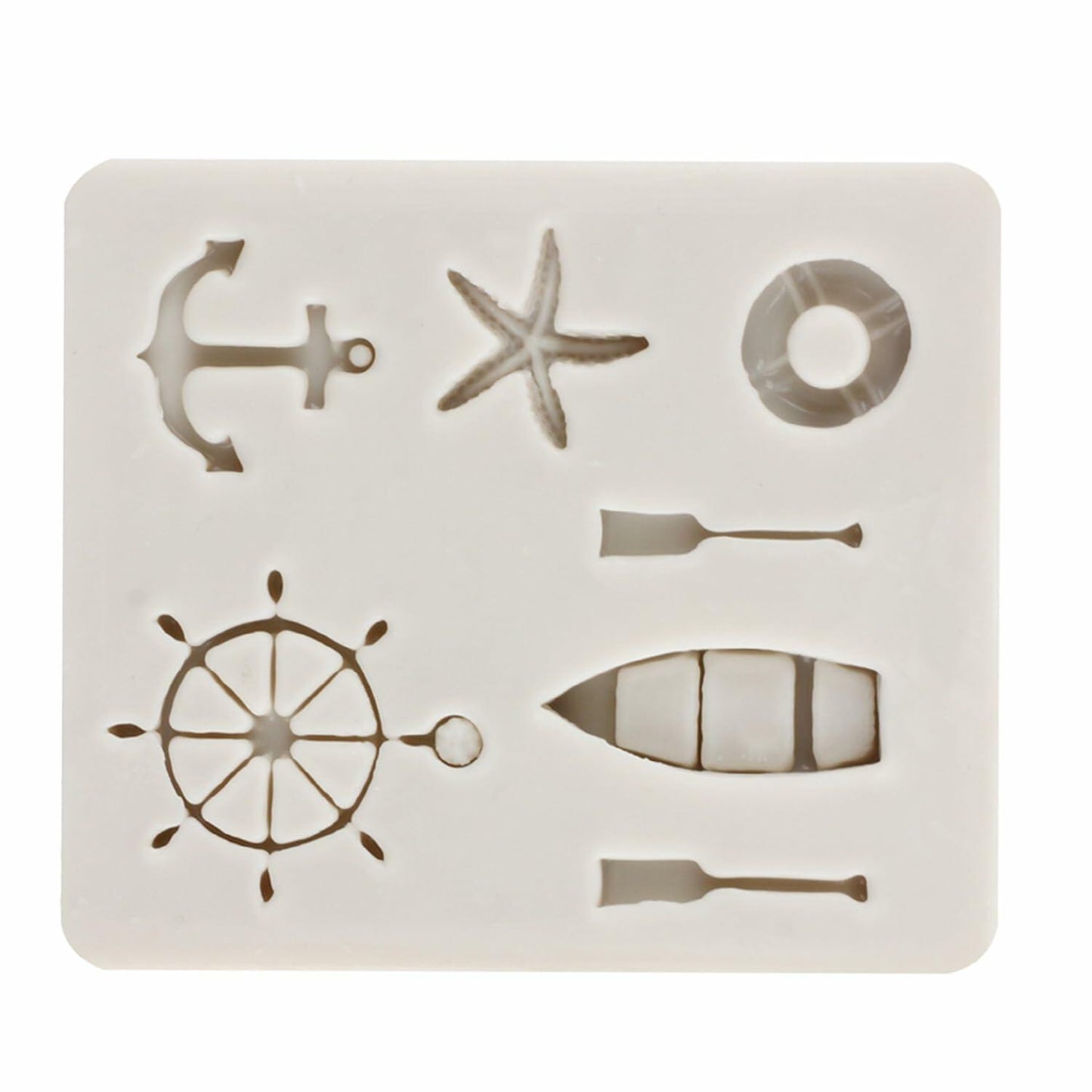 YANQINMS Silicone Rudder Anchor Sea Oar Fondant Mold for Cake Decorating
