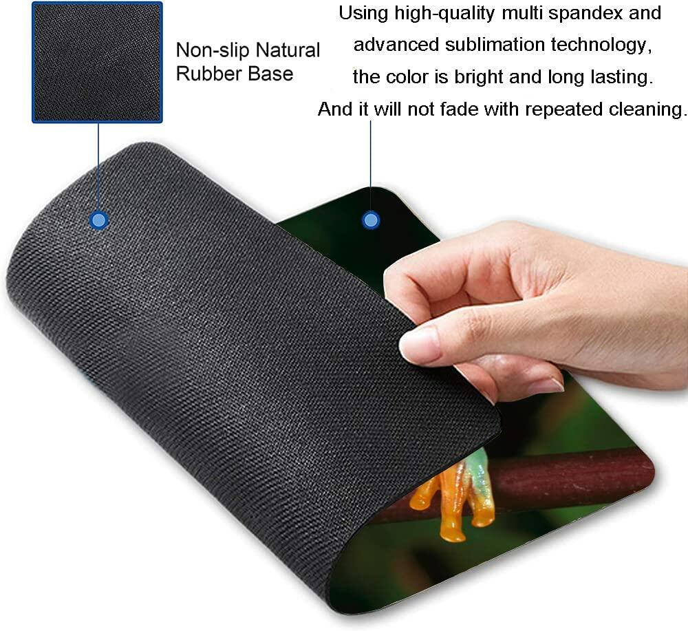 Personalized Rectangular Gaming Mouse Pad Oil Painting Frog Natural Rubber