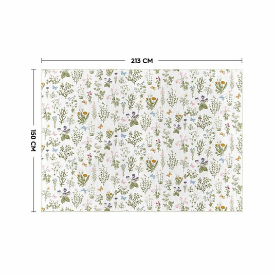 Artoid Mode Wild Floral Antique Herbs Area Rug Home Decor 5x7 Feet