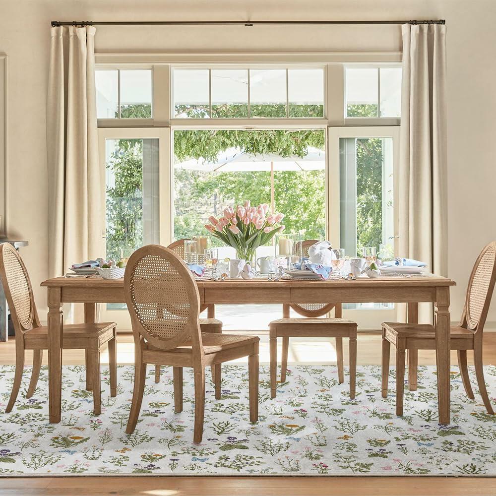 Artoid Mode Wild Floral Antique Herbs Area Rug Home Decor 5x7 Feet