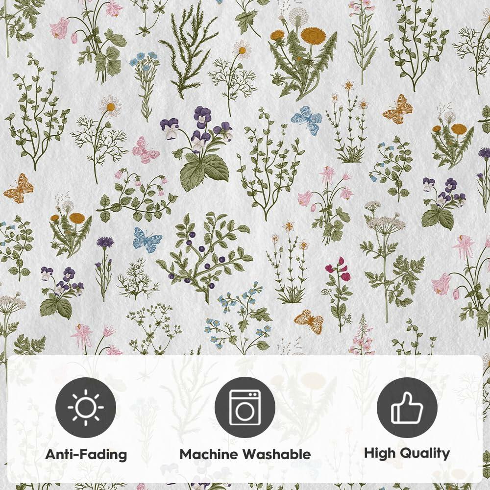 Artoid Mode Wild Floral Antique Herbs Area Rug Home Decor 5x7 Feet