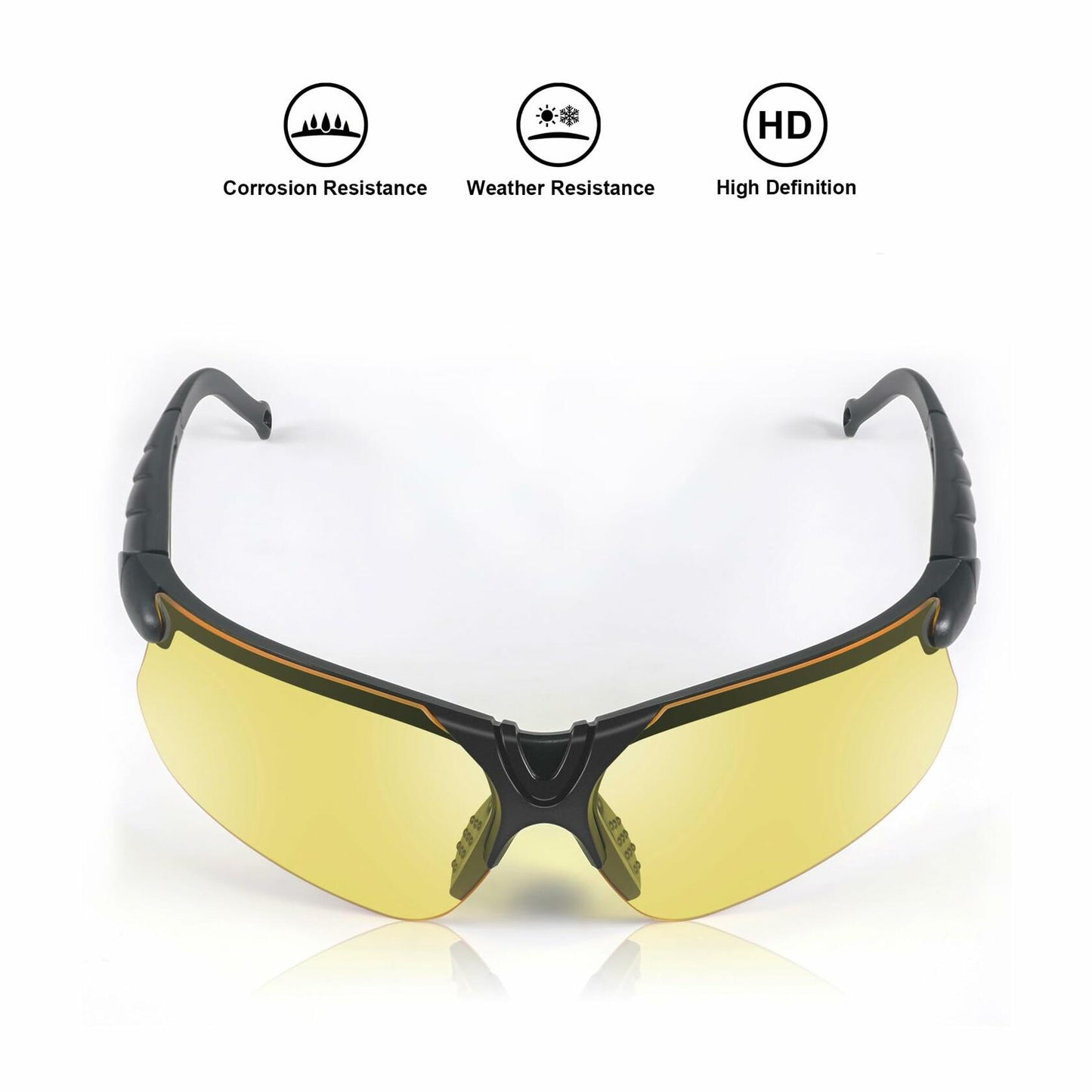 KEMIFON Shooting Safety Glasses Anti Fog Tactical Ballistic Grey Yellow Lenses