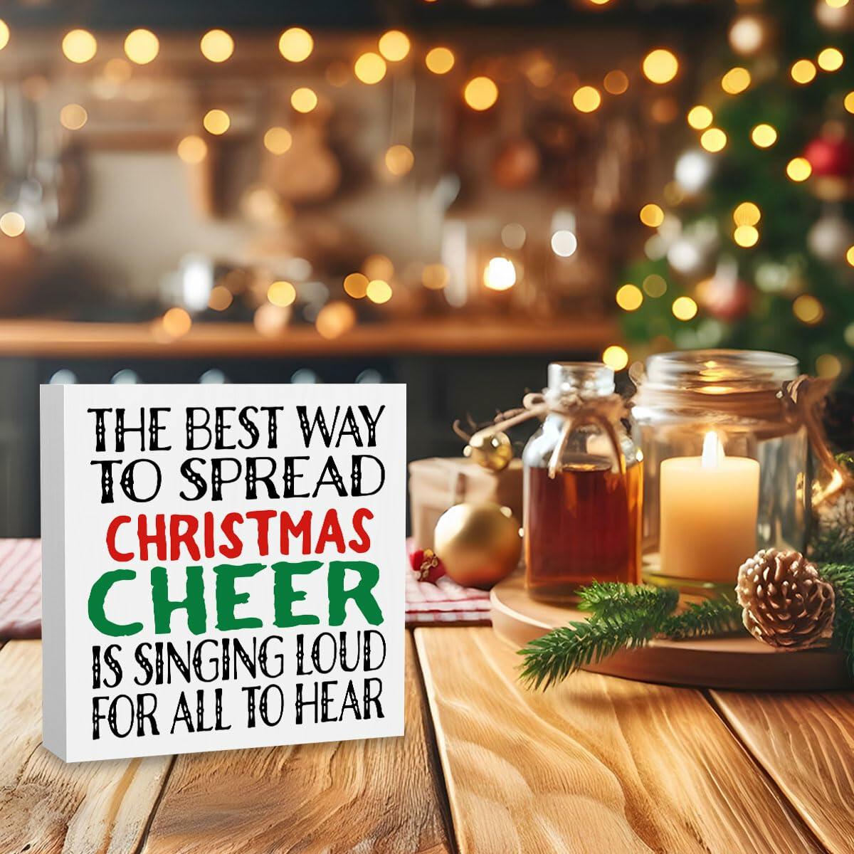 Christmas Holiday Decor Xmas Vacation Decorations 5x5 Inches Funny Sign